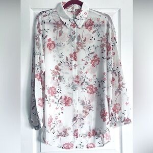 Medium semi sheer EUC blouse